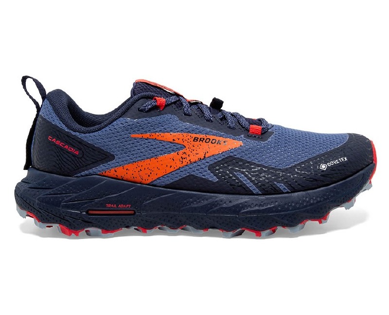 Brooks Cascadia 17 GTX Gore Tex Women s Trail Running Shoes Navy Bittersweet Peacoat Size 7 Central Sports